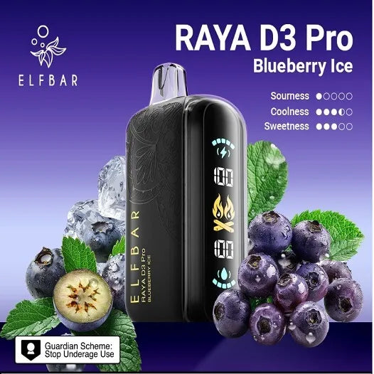 Elf Bar Raya D3 Pro 30K – Blueberry Ice - Vape Shop Vijayawada