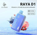 ELF BAR RAYA D1 – Peach Lychee Blackcurrant - Vape Shop Vijayawada