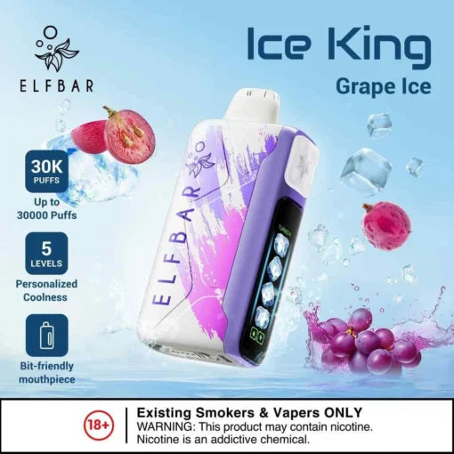Elf Bar Ice King – Grape Ice – 30K - Vape Shop Vijayawada