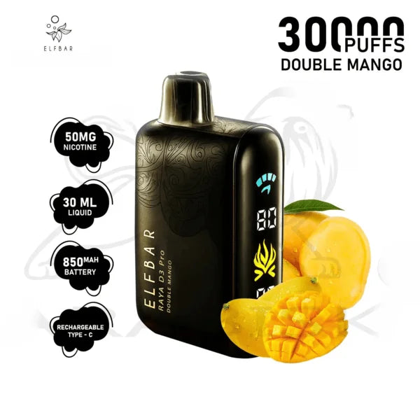 Elf bar Raya d3 pro -30k Double mango - Vape Shop Vijayawada