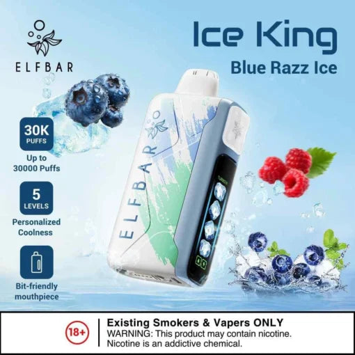 Elf Bar Ice King – Blue Razz Ice – 30K - Vape Shop Vijayawada