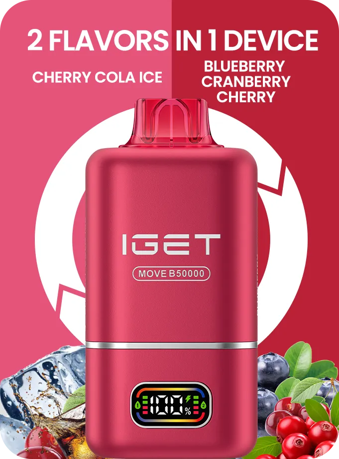 IGET MOVE B50000 (50k Puffs – 2 Flavours in 1 device) - Vape Shop Vijayawada