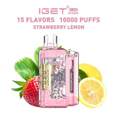 IGET FLARE B10000 – Strawberry Lemon - Vape Shop Vijayawada