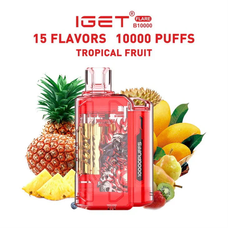 IGET FLARE B10000 – Tropical Fruit - Vape Shop Vijayawada