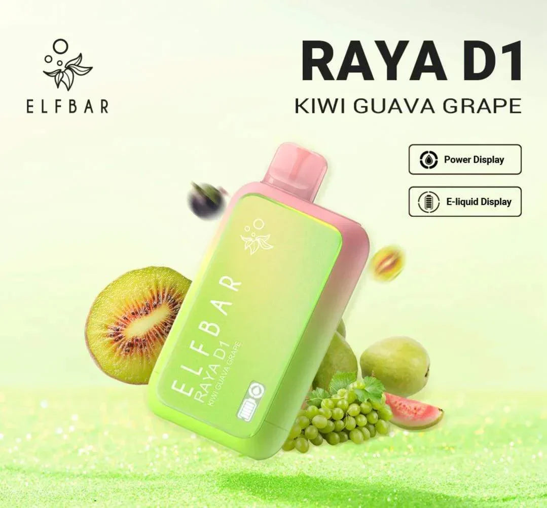 ELF BAR RAYA D1 – Kiwi Guava Grape - Vape Shop Vijayawada