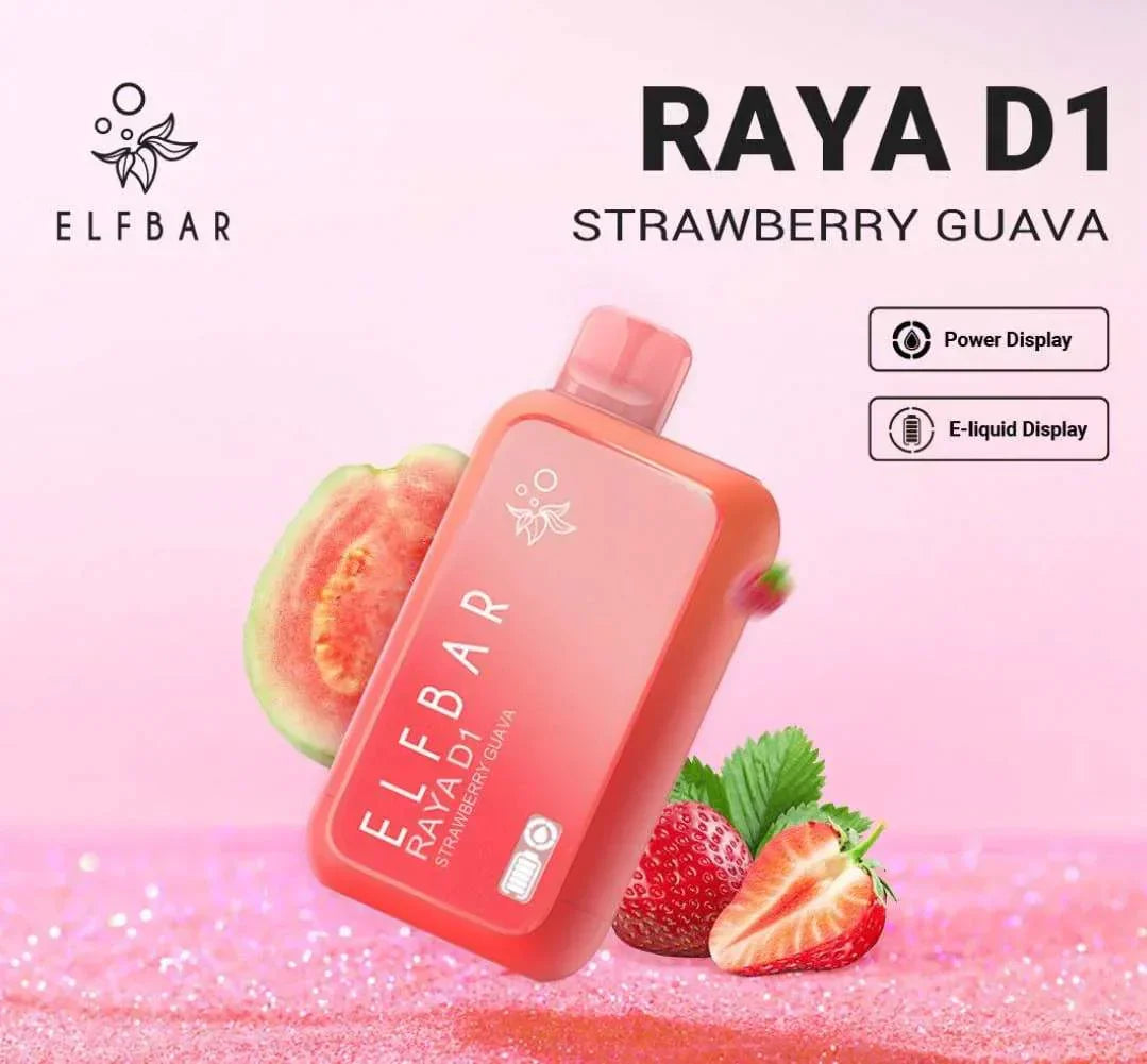 ELF BAR RAYA D1 – Strawberry Guava - Vape Shop Vijayawada